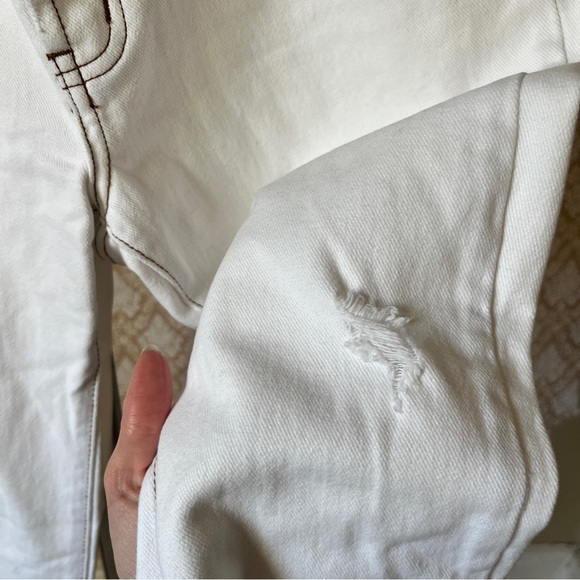 One Teaspoon White Trucker Jeans Mid Rise - Picture 7 of 9